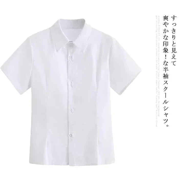 【20点セット】メガ割最短出荷 白シャツ レディース 学生服 薄手 半袖 スクールシャツ 女子 ブラウス 制服 トップス 大きいサイズ ワイシャツ トップス 事務服 通気性 形態安定 オフィス 通勤2
