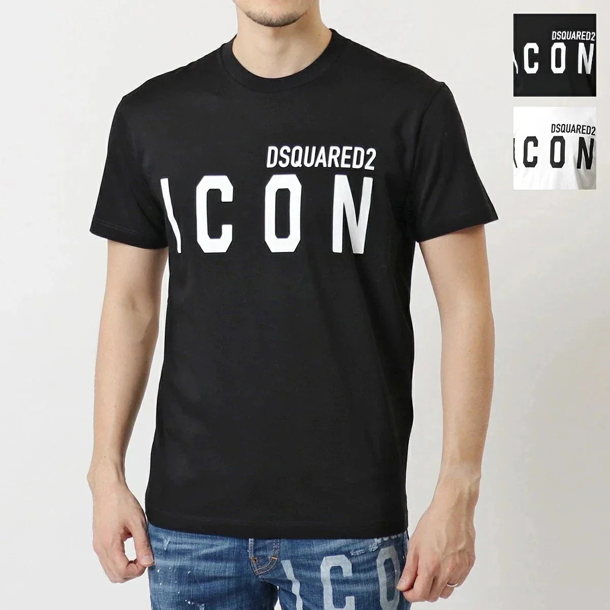 DSQUARED2 ディースクエアード Tシャツ Icon T-Shirt S79GC0003 S23009 メンズ 半袖 カットソー クルーネック ロゴT コ