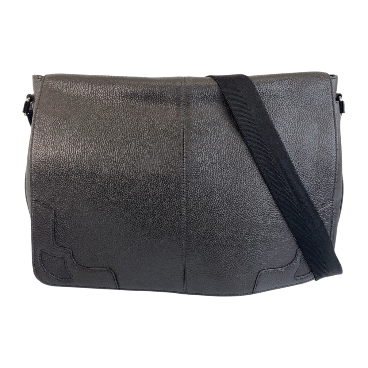 美品 マルチェロ ダークブラウン シルバー金具 レザー ショルダーバッグ メッセンジャーバッグ メンズ 504825 86,000円