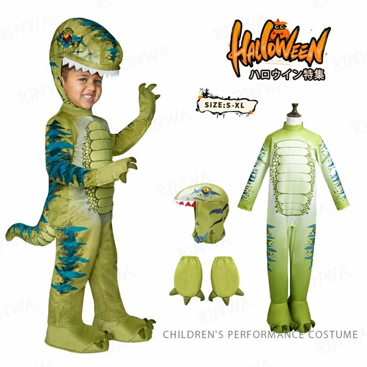 ハロウィン 衣装 子供 恐竜 ティナロサウルス 子供用 動物服 キッズ 男の子 女の子 ティーレックス 暴君竜 ぬいぐるみ服 仮装 子供 着ぐるみ クリスマス イベント パーティー 文化祭 演劇 芝居