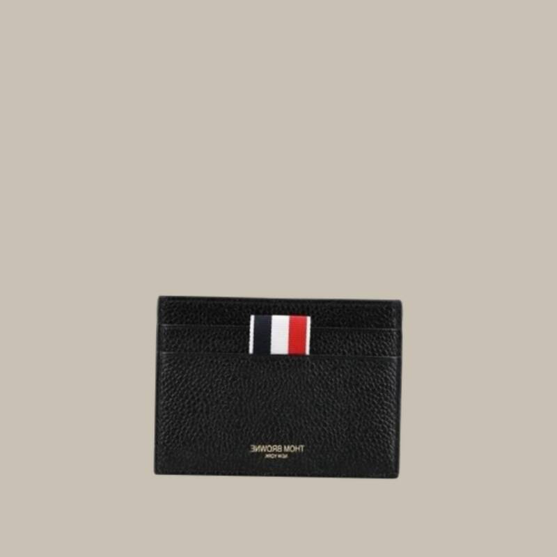 トムブラウン FAW035A 00198 001 ペブルグレイン 両面カードホルダー ブラック
