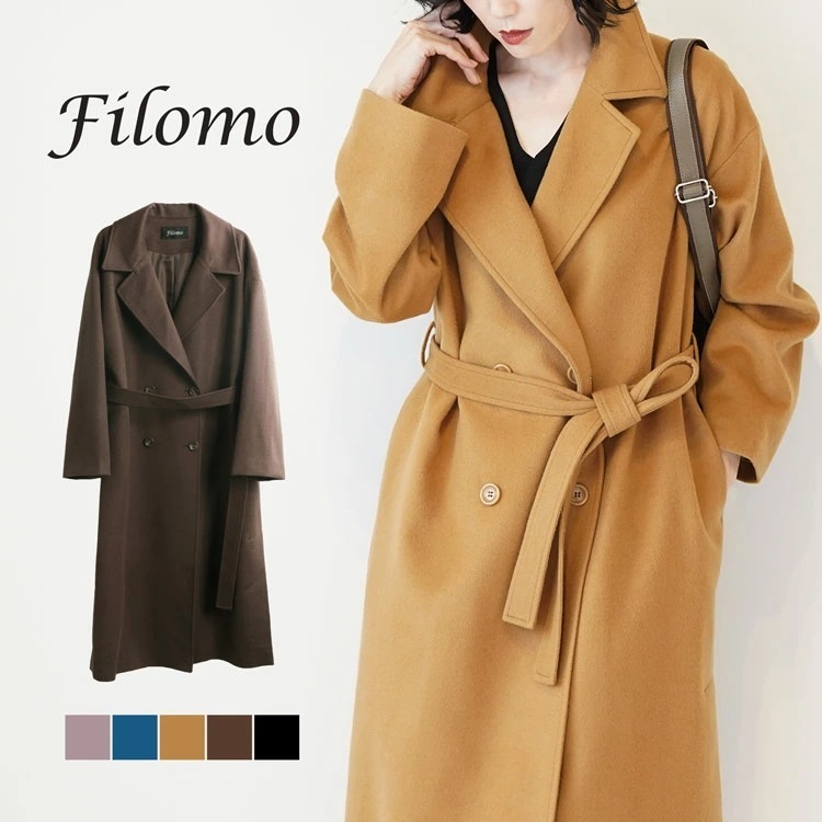 [Filomo]カシミヤブレンドウールダブルチェスターコート