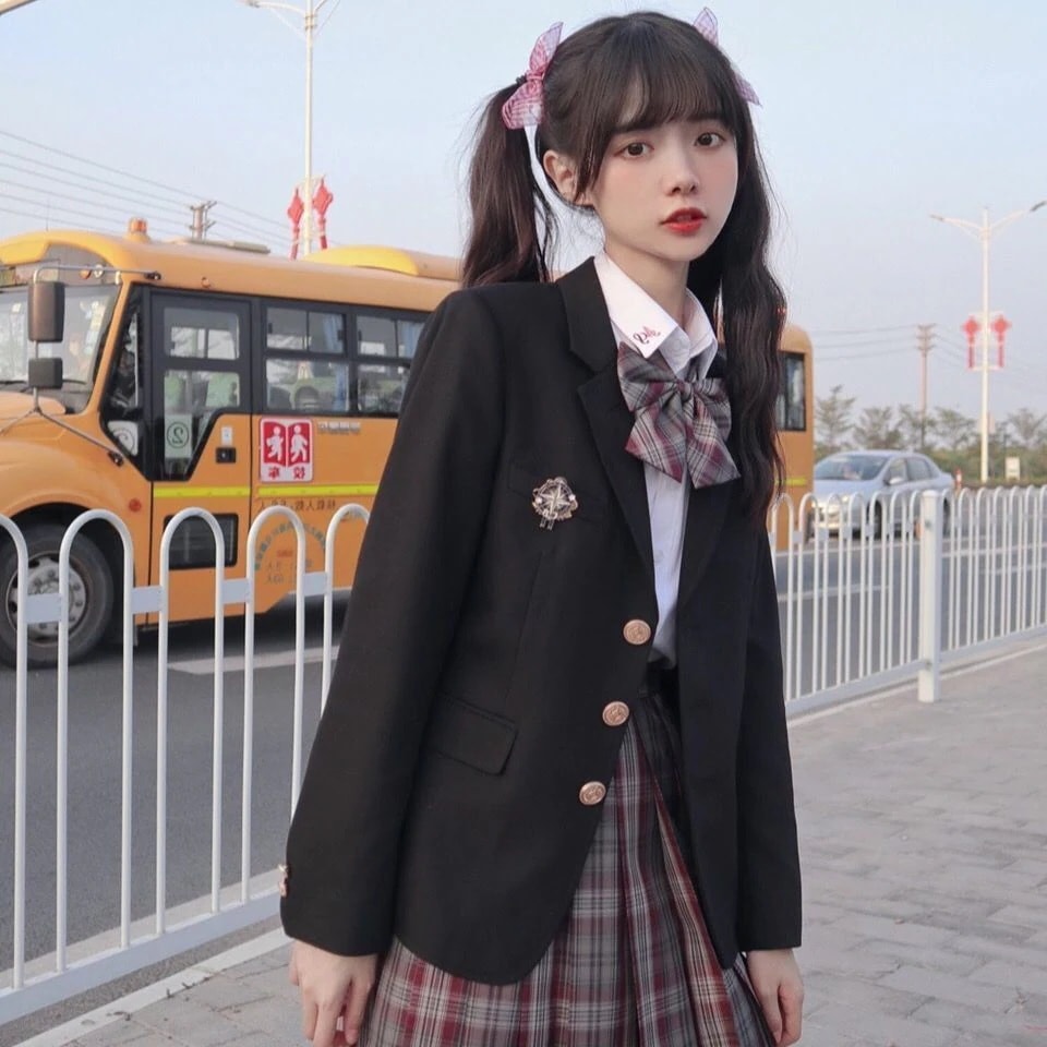 スーツスーツスーツコート女オリジナルJK制服多色スーツコートバッジ学院風コーディネートスーツジャ