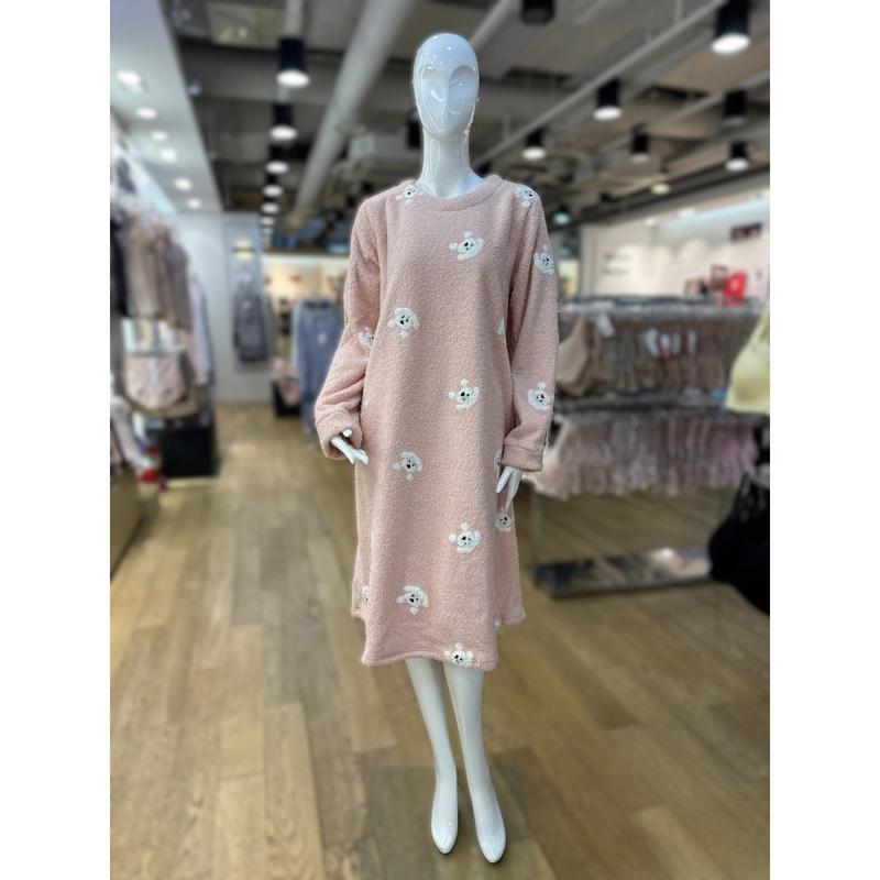 [坡州店] [] 極細繊維 犬 刺繍 女性 ホームウェア ワンピース PK[VEV3877L]