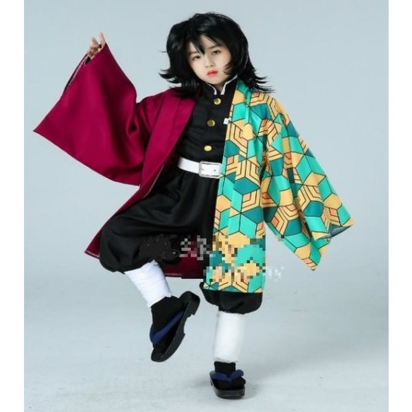 冨岡義勇（とみおか ぎゆう）風 コスプレ 子供 子ども キッズ 衣装 鬼 滅 刃 服 き め つ や い ば
