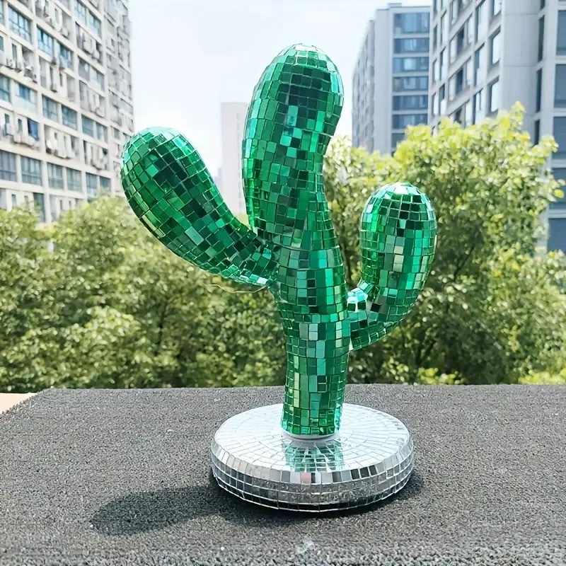オブジェ サボテン グリーン お洒落 ディスコボールデコレーション オーナメント 置物 モダン シンプル かわいい 植物デザイン 4-7