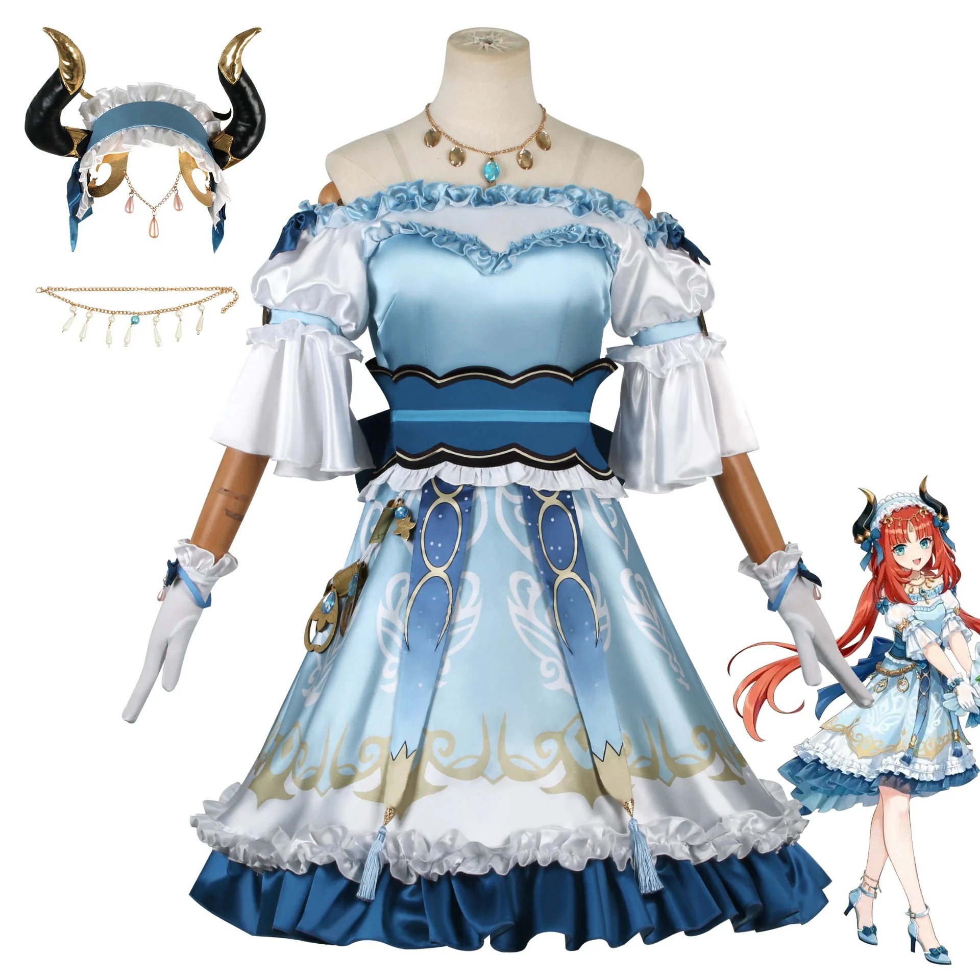 原神 Genshin げんしん ニィロウ コスプレ衣装 Nilou コスチューム 変身 仮装 ステージ服 舞台 ハロウィン クリスマス期間限定30％