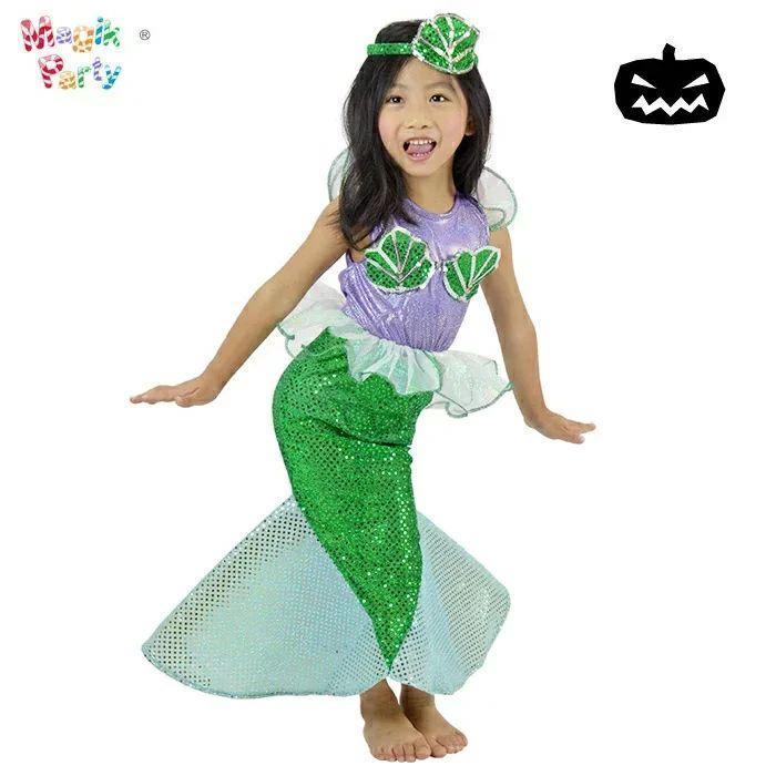 ハロウィン 衣装 子供 魔女 子供 人魚姫 コスプレ 衣装 キッズ ワンピース 女の子 こども コスプレ衣装 ハロウィーン衣装 ダンス衣装 キッズ衣装 コスプレ コス30パーセント割引