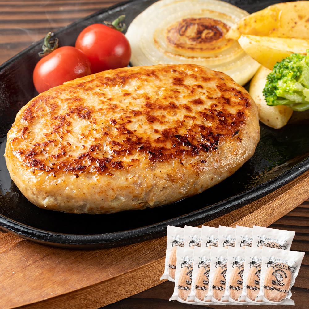 今井ファーム 淡路島たまねぎをふんだんに使用した大きなハンバーグ！ジャンボハンバーグ 200g×12個 淡路島 玉ねぎ 玉ねぎたっぷり 冷凍 大きい 満足 無添加 ギフト プレゼント お中元 御祝