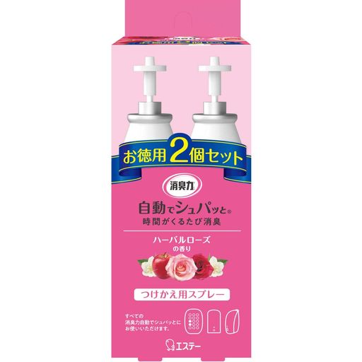 【まとめ買い】消臭力 自動でシュパッと 消臭芳香剤 つけかえ 2個セット ハーバルローズの香り 78ml【×7個】 5,057円