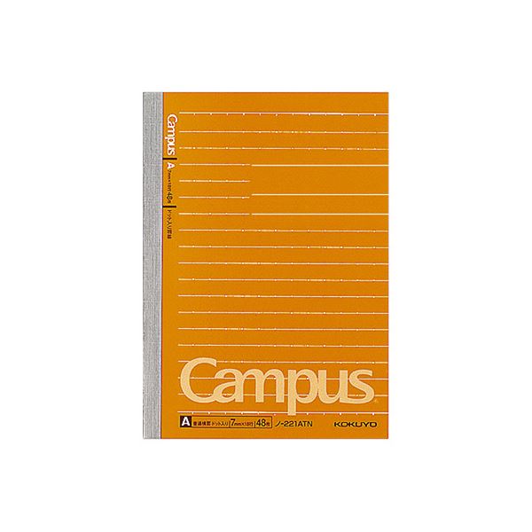 (まとめ) コクヨキャンパスノート(ドット入り罫線) A6 A罫 48枚 ノ-221ATN 1冊 (×100セット)