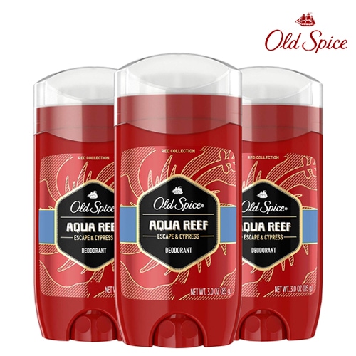 【エクスプレス便】オールドスパイス Old Spice アクアリーフ　ライム　サイプレスの香り　3個セット スティックタイプ 3.0oz×3 Aqua Reef Lime & Cypress