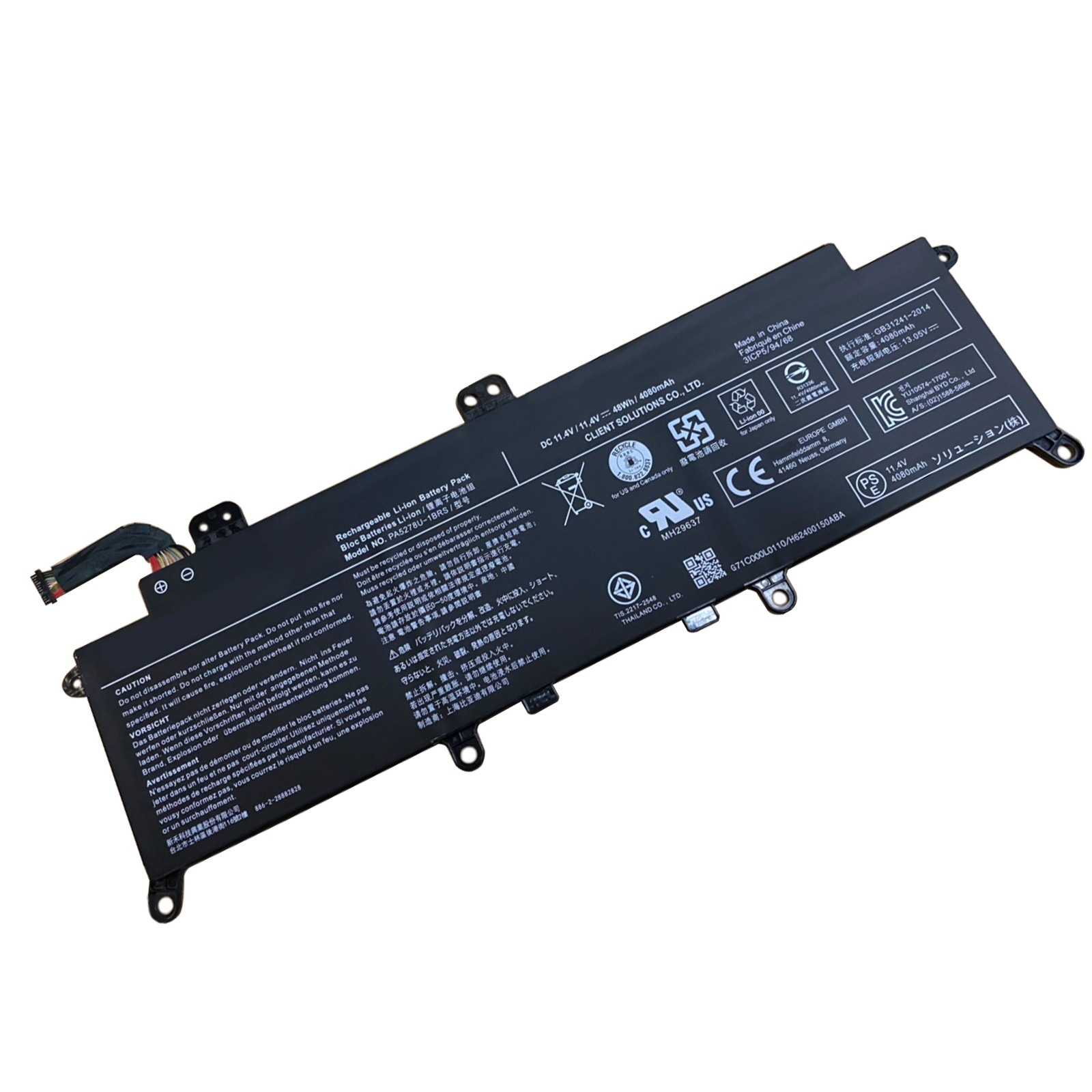 PA5278U-1BRS 電池・東芝ノートパソコン互換 X30-D X30-E X40-D X40-E X40-F PA5278U-1BRS 4080mAh 11.4V 交換用のバッテリー dc909