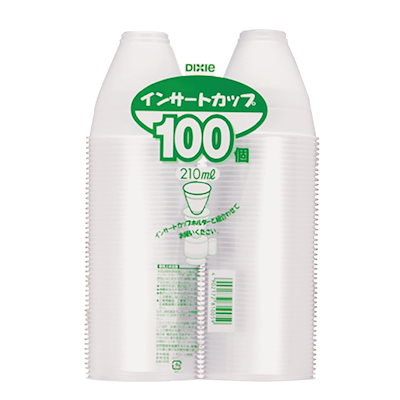 他サイト： 日本デキシー インサートカップ 210ml F型 100個入 白 使い捨て 日本製 業務用の商品画像