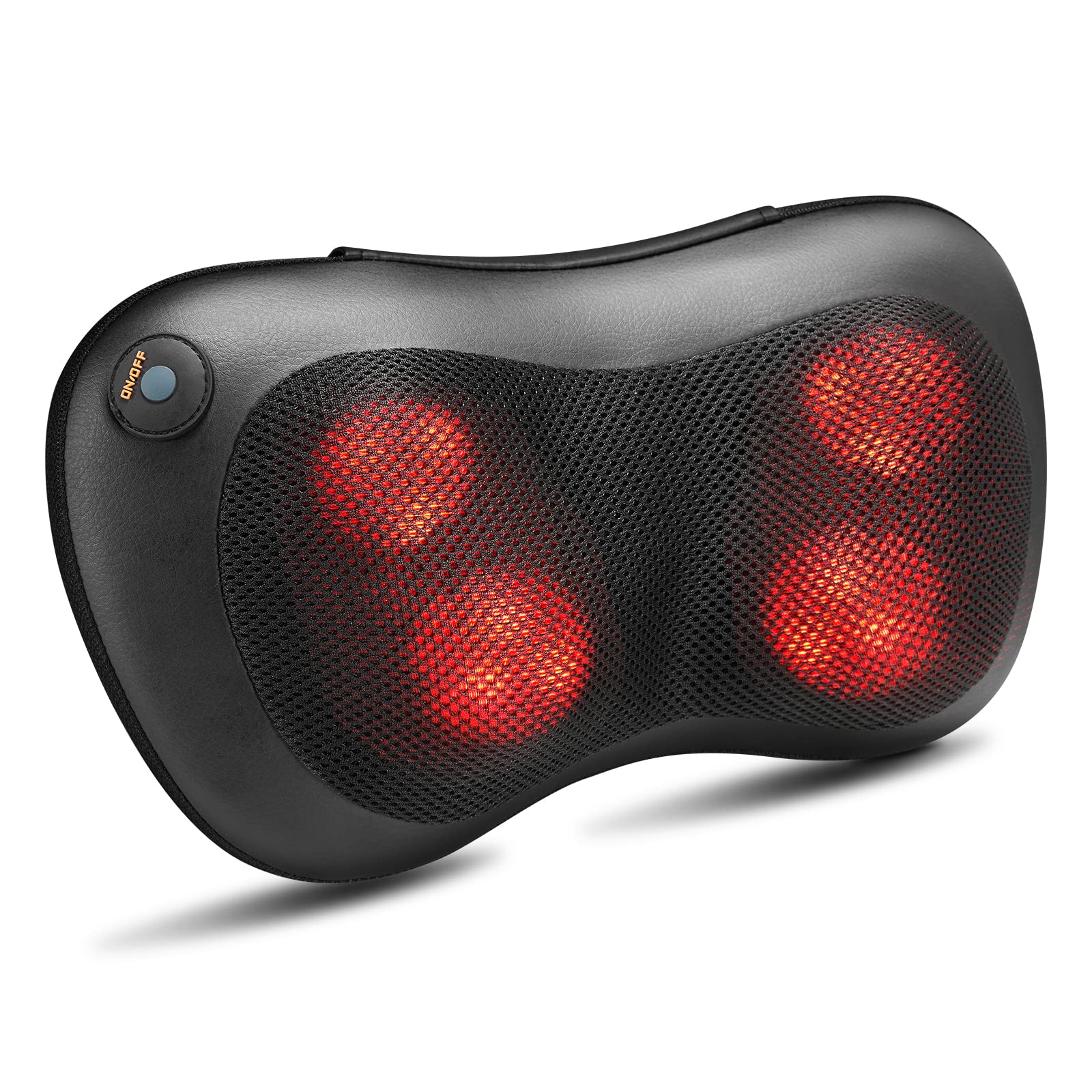 Deestop マッサージクッション 首 腰マッサージ 温熱付き マッサージャー 肩こりマッサージピロー 背中 マッサージ器 太もも かたこり タイマー付き 父の日 母の日 (Black-129F)