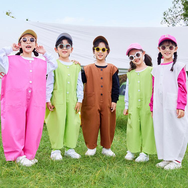 オーバーオール キッズ 綿 子供服 サロペット オールインワン ダンス衣装 キッズ ダンス 衣装 ヒップホップ 男の子 女の子 小学生 韓国ファッション ダンスウエア イベント レッスン着 ステージ衣