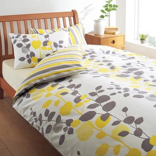 [ダブル] 西川 掛けふとんカバーmee ME65DL イエロー 日本製 綿100％ 抗菌 防縮 218745297430