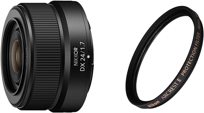 焦点レンズ NIKKOR Z DX 24mm f/1.7 Zマウント APS-C & ARCREST II PROTECTION FILTER 46mm ARII-PF46