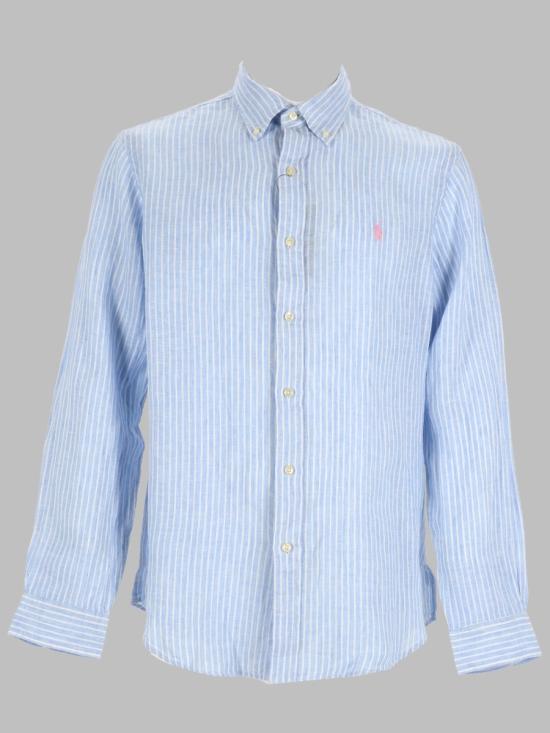 POLO RALPH LAUREN Men Long Tops 710B15594 0057188BBLUEWHITE BABY BLUE