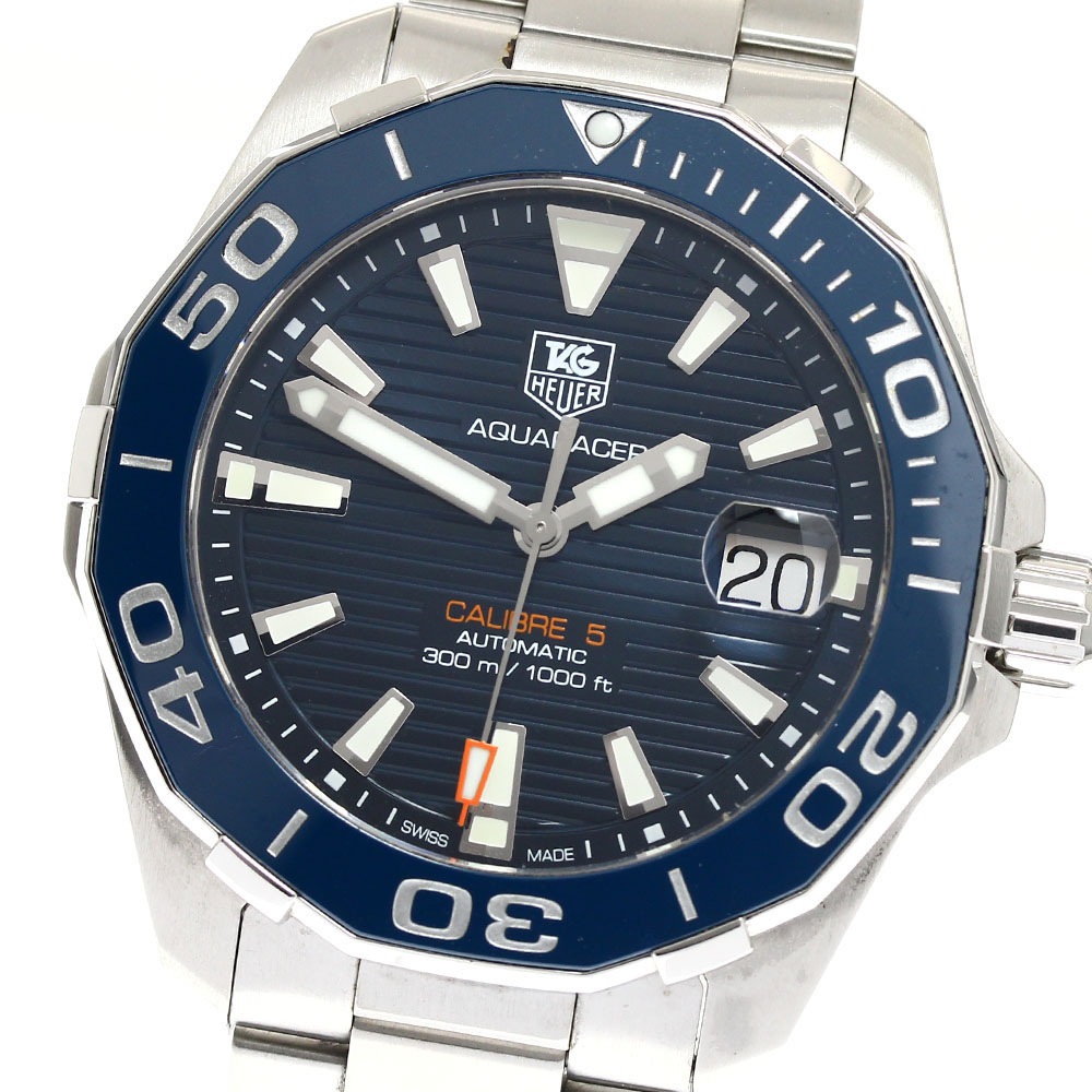タグホイヤー TAG HEUER WAY211C-0 アクアレーサー キャリバー5 デイト 自動巻き メンズ 美品 保証書付き_900308【中古】