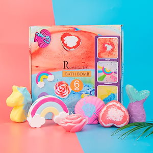 入浴剤カートゥーンレインボーバブルバスソルトボールモイスチャライジングクレンジングエクスフォリエイテ