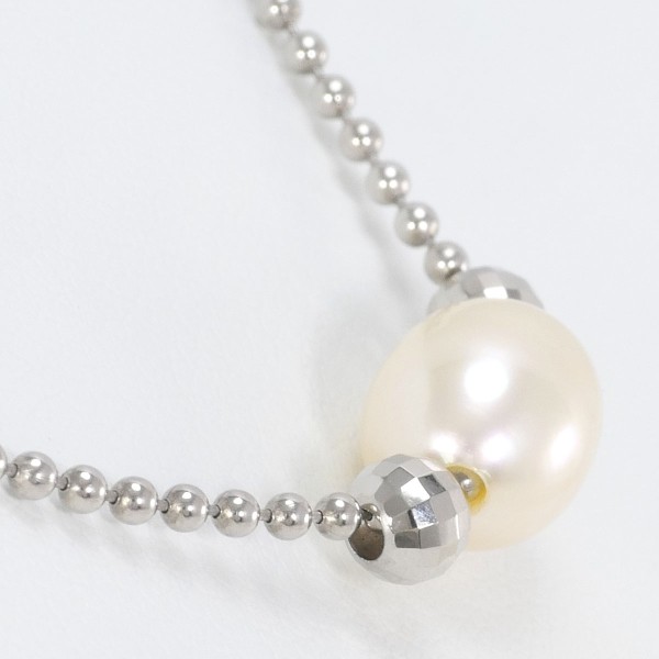 PT850 プラチナ ネックレス パール(真珠) ジュエリー 中古