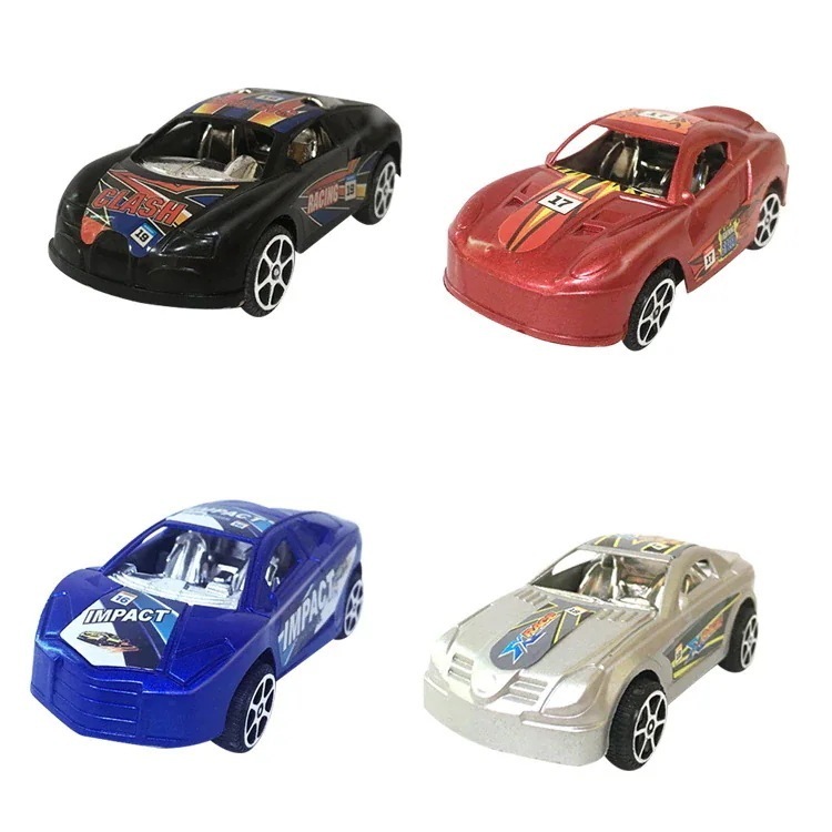4 種類の子供用おもちゃスプレーペイントカーモデルスナックキャンディパッケージギフトおもちゃ幼稚園おもちゃアクティビティ (ランダムな色 1 つ購入すると 1 つ無料)