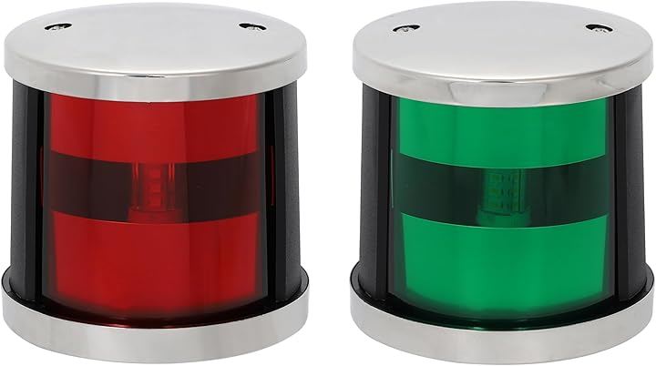 小型船舶 漁船 プレジャーボートに 航海灯 LED 12V 24V 兼用 左右セット 左舷灯 右舷灯 マリンランプ 信号灯 IP65防水 赤 緑