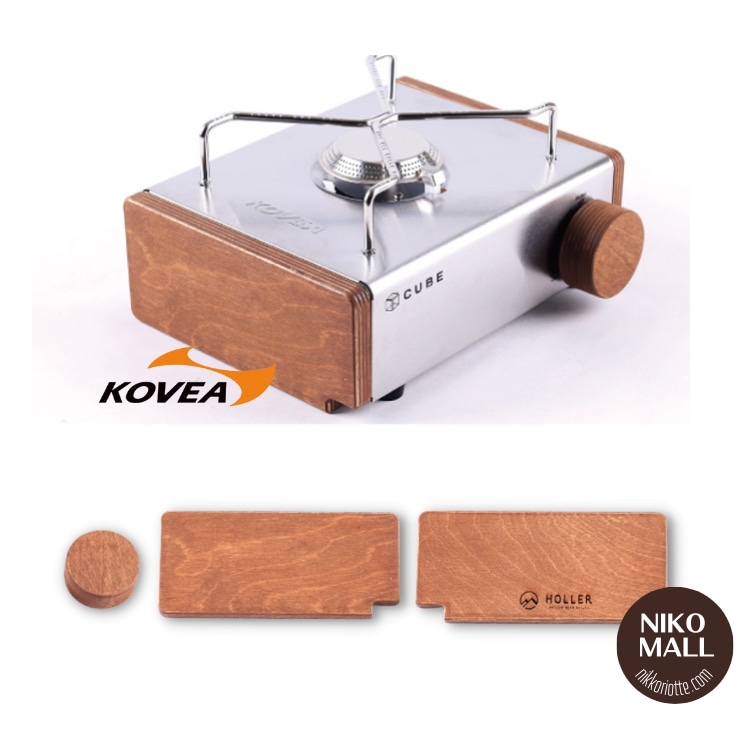 [キューブ] ヴィンテージ ガスコンロ ウッドカバー付き