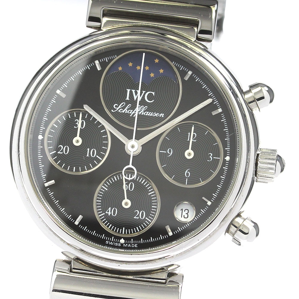 IWC SCHAFFHAUSEN IW373614 リトル ダヴィンチ デイト クロノグラフ ムーンフェイズ クォーツ レディース 保証書付き_827560【中古】
