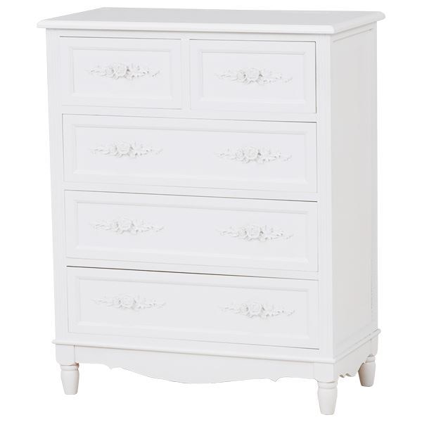 チェスト タンス 4段 約幅65cm ホワイト 木製 脚付き 取っ手付き 完成品 リビング ダイニング ベッドルーム 子供部屋 18,797円