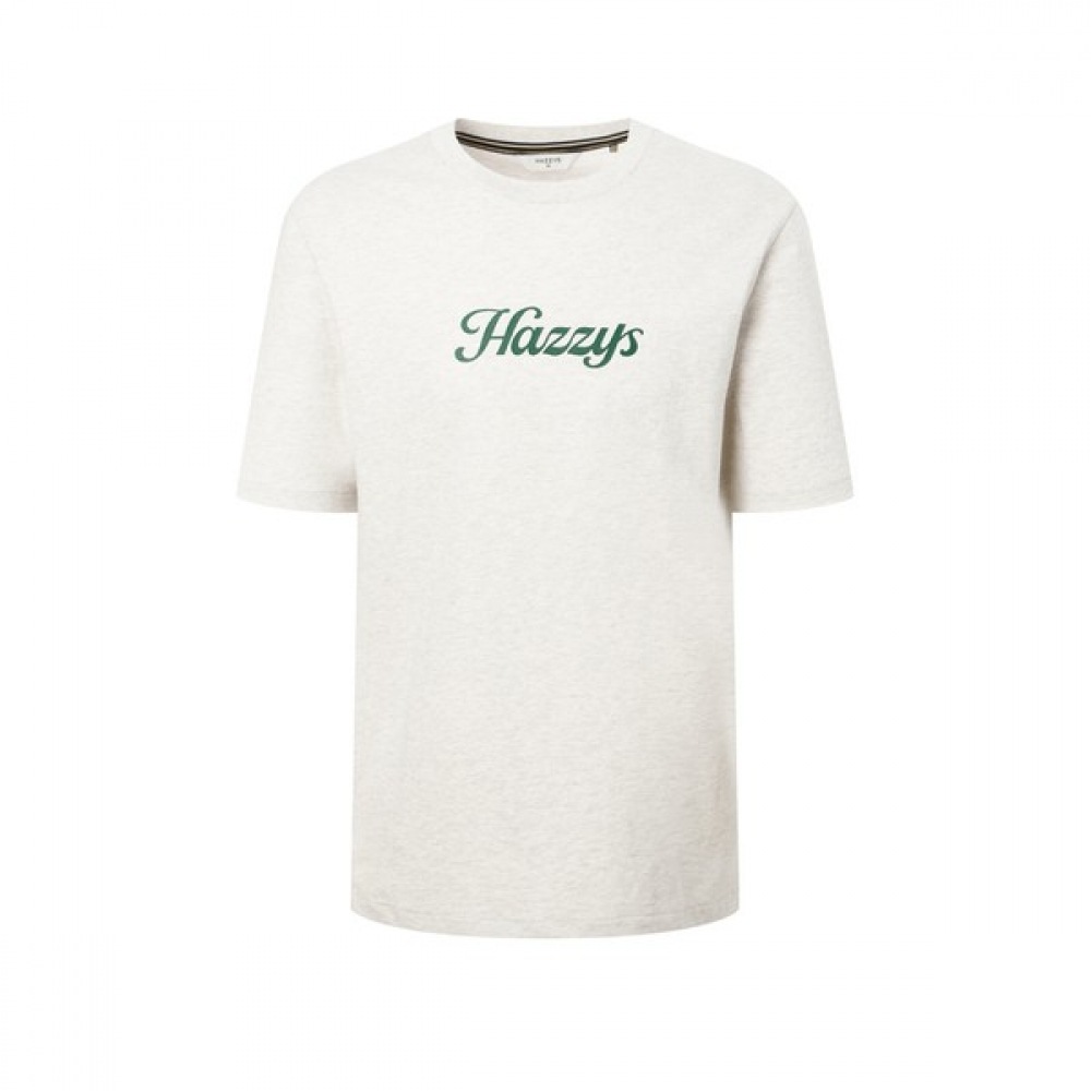 [ヘッジス] 25SS オートミールハジーズグラフィッククルーネック T シャツ HZTS5B771OW