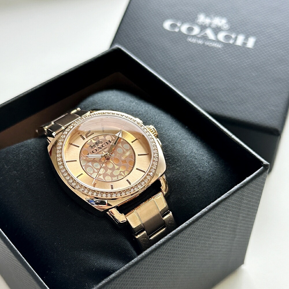 コーチ 時計 レディース 腕時計 手表 ボーイフレンド ローズゴールド シグネチャー クリスタル ブレスウォッチ 14503142 誕生日プレゼント ポイント消化