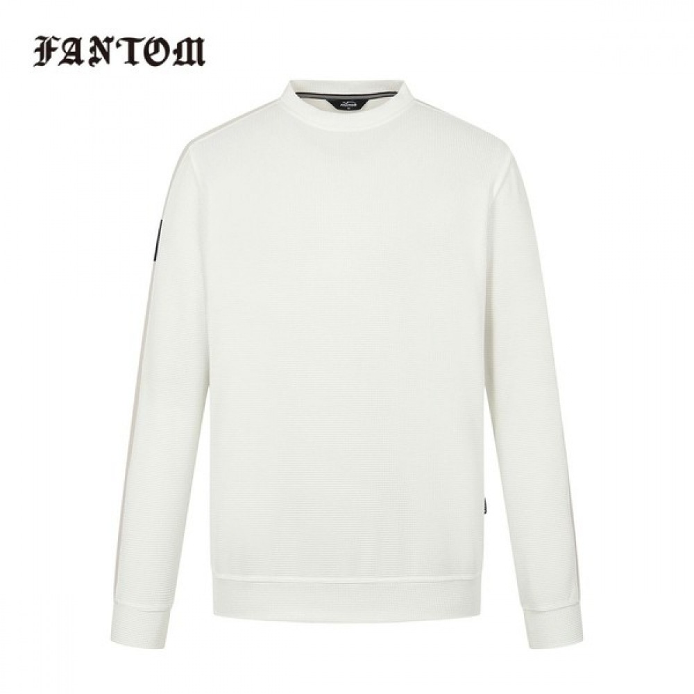 [Phantom] メンズワッフルスリーブカラー長袖Tシャツ