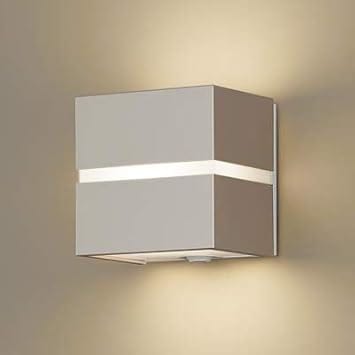 ポーチライト 壁直付型 電球色・拡散・防雨型・明るさセンサ付・段調光省エネ型 40形 プラチナメタリック LGWC80364LE1