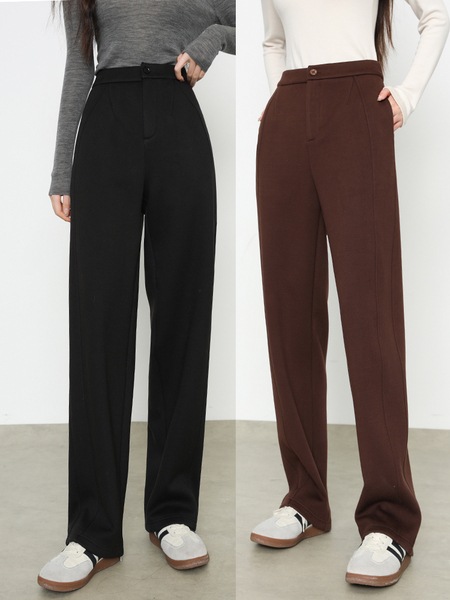 LIERKISS 530G コンパウンドベルベット厚みのあるスリミングパンツ