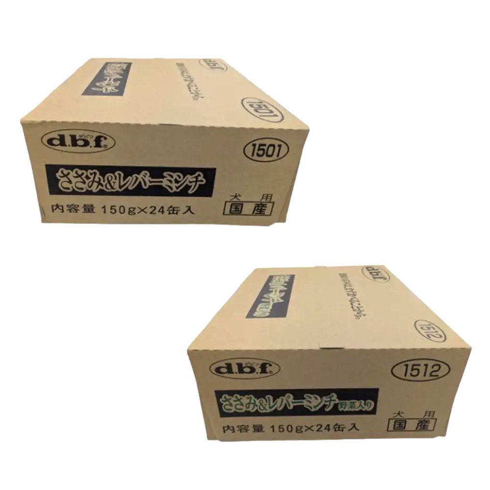 デビフ　ささみ＆レバーミンチ　１５０ｇX２４＆ささみ＆レバーミンチ　野菜入り　１５０ｇX２４　缶詰　犬　ウェットフード　ドッグフード　ＣＲＣ45―08―25―10―00