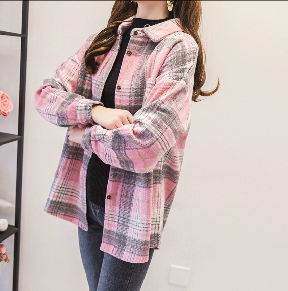 デート モテアイテム トップス シャツ 袖あり 長袖 襟付き 前開き ボタン かわいい 可愛い シンプル カジュアル 上品 おしゃれ お洒落 レトロ 可愛い 女子 こなれ感 ラフ