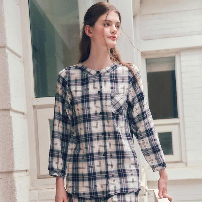 プラス カップル イージーウェア 先染め 女性 トップス VEV3963WASG