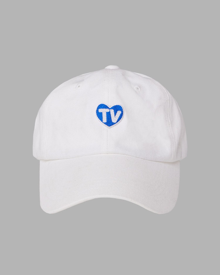 THE MUSEUM VISITOR】 TV HEART LOGO BALLCAP : WHITE