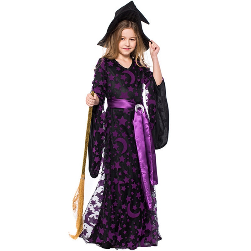 ハロウィン 衣装 子供 コスプレ 学園祭 仮装 コスチューム ワンピース 女の子 文化祭 巫女 キッズ 魔女 かわいい イベント 演出服 大きいサイズ 魔法使い 変装 定番 cos 演劇