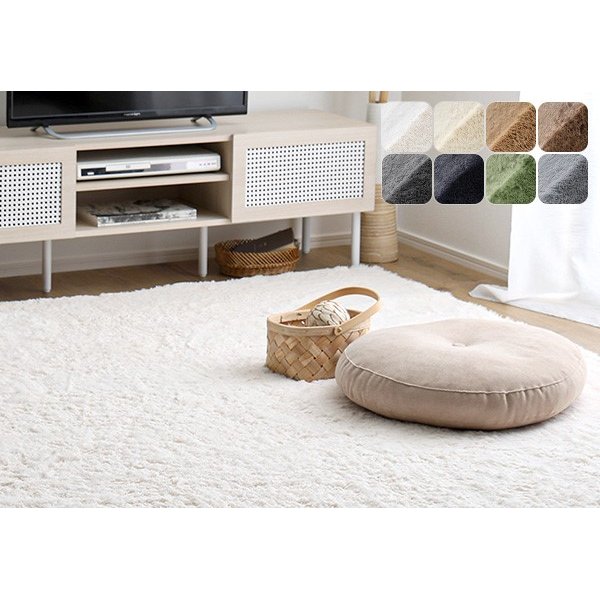 ふわふわシャギーラグ 約200×250cm Lサイズ ベージュ 6,855円