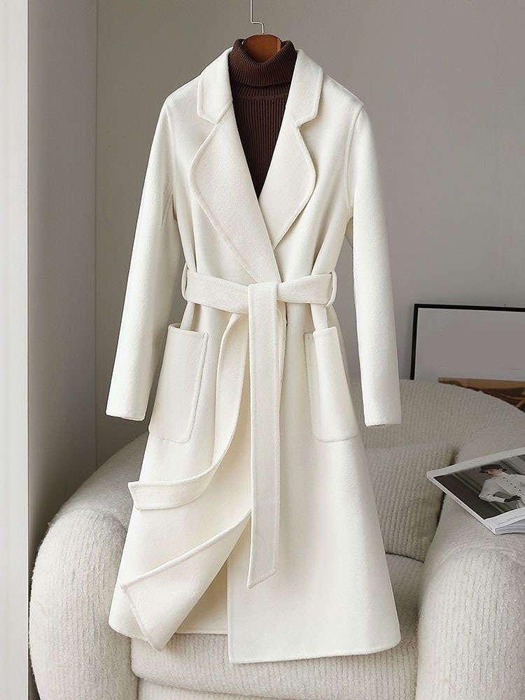 韓国ファッション 高級感 チェスターコート レディース カジュアル 百掛け セミロング アウター ラシャコート