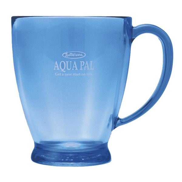 （まとめ） プラスチックコップ/プラカップ ブルー 280ml 熱湯消毒可 キッチン用品 アクアパルカップ 60個セット