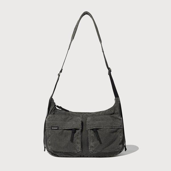 ウォッシュドコットンポケットクロスバッグ Black CO2506CB08BK