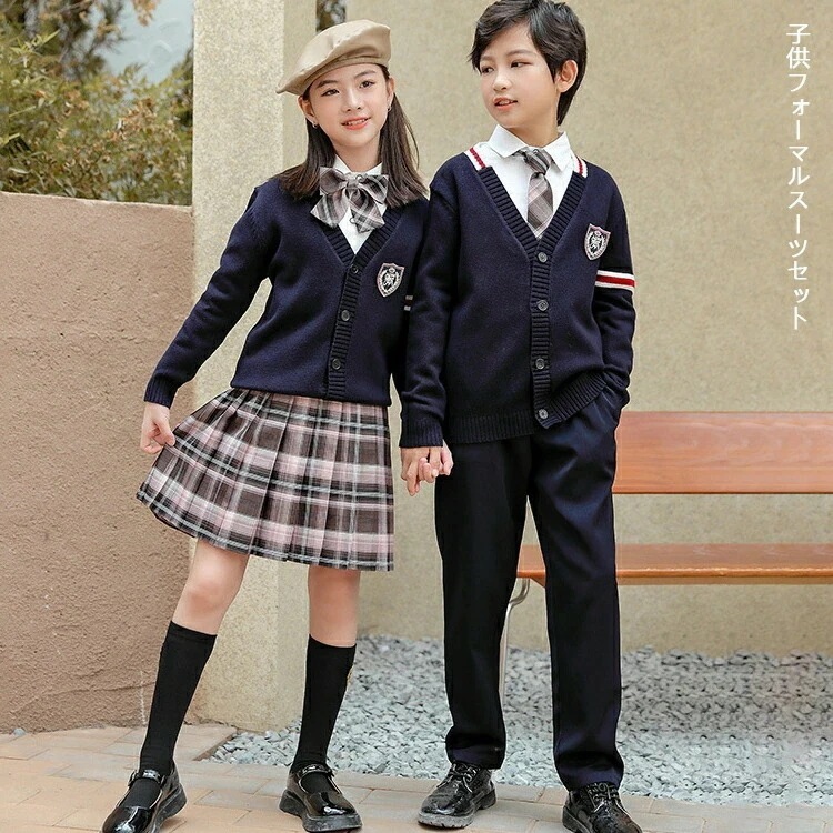 子供服 卒業式 女の子 卒業式 入学式 入園式 小学生 男の子 スカート フォーマルカーディガン 卒園式 子供服 キッズ 七五三 お受験 結婚式 発表会 ジュニア セット 100 110 12
