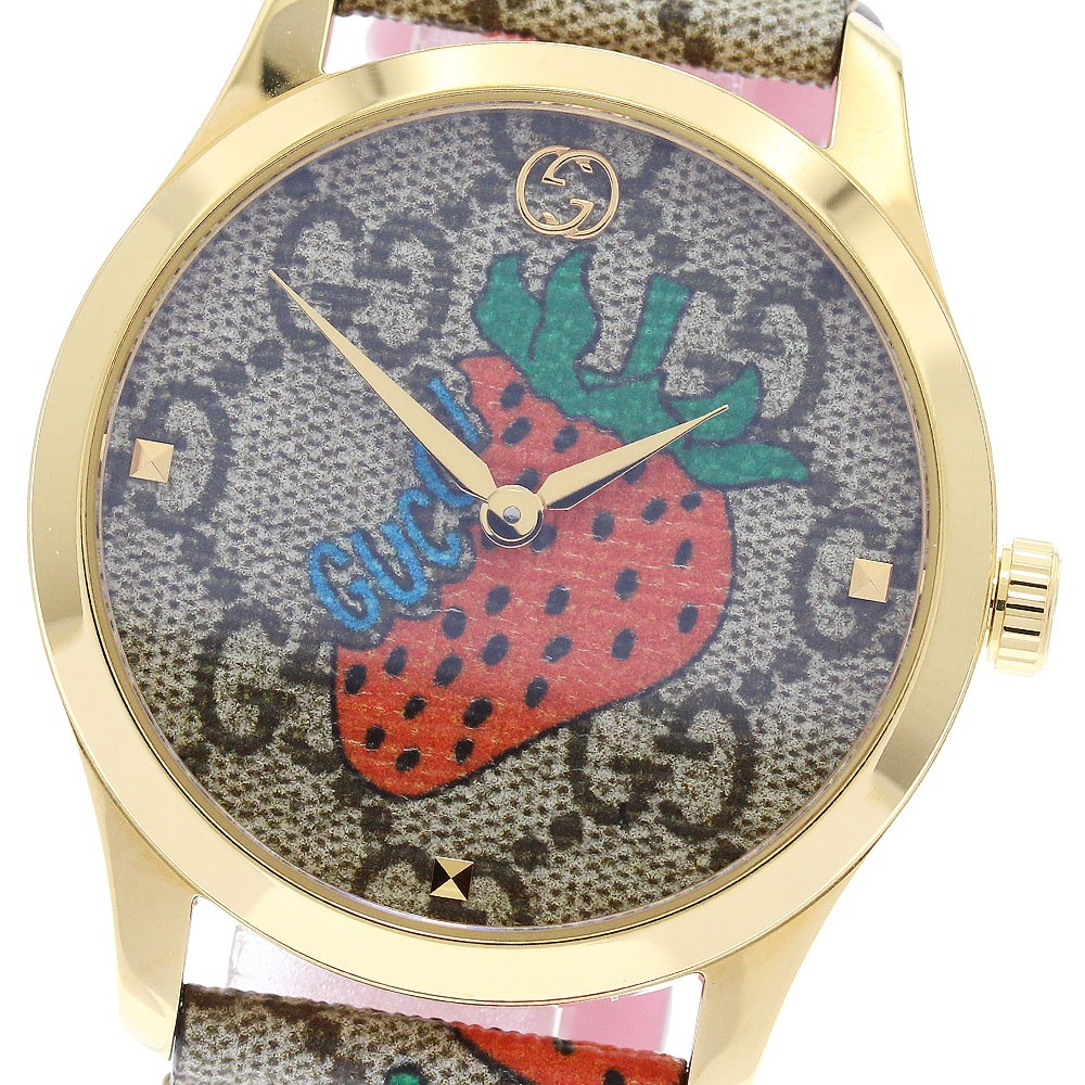 グッチ GUCCI 126.4/YA1264133 Gタイムレス クォーツ レディース 内箱・保証書付き_912550【中古】