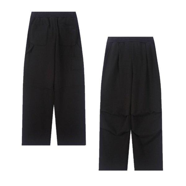 カーペンター ワイド 裏起毛 パンツ (ブラック) N254TP041P_s