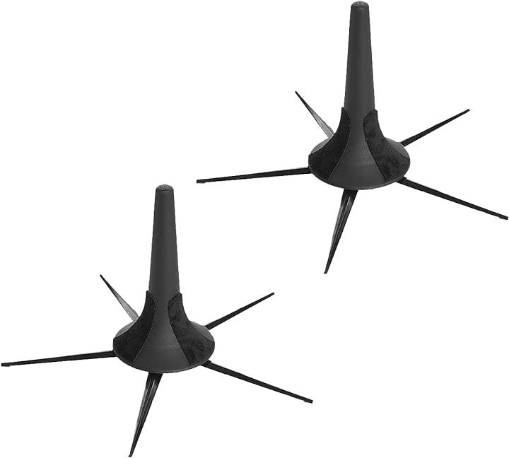 トランペット スタンド 5本脚 折りたたみ 収納 可 軽量 コンパクト 持ち運び ポータブル アクセサリー 2個(ブラック, 2個) 4,674円