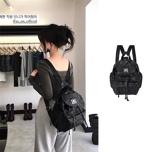 ason アズオン 韓国 キルティング ブラックバックパック ason バッグ